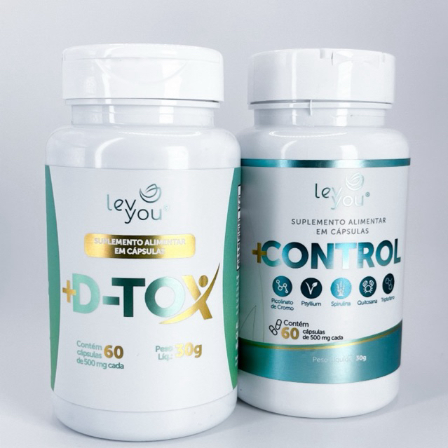 Kit Cápsulas Control Apetite Natural e Dtox Vida Mais Leve– 60 caps cada