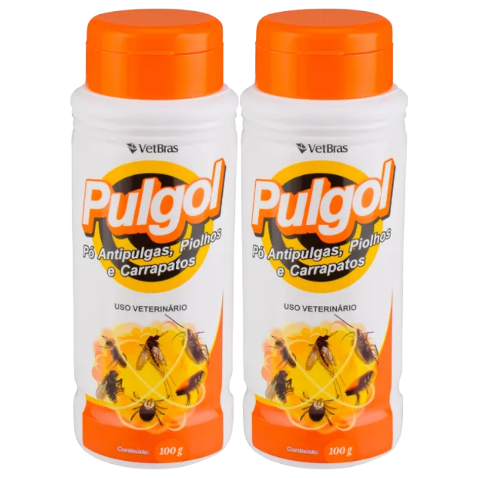Talco Antipulgas Piolhos e Carrapatos Pulgol 100g Proteção para Cães e Gatos Anti Carrapatos Eficaz em Oferta na Shopee