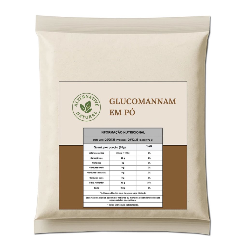 Glucomannan em Pó Puro Fibras naturais para Saciedade Raiz de konjac em Oferta na Shopee