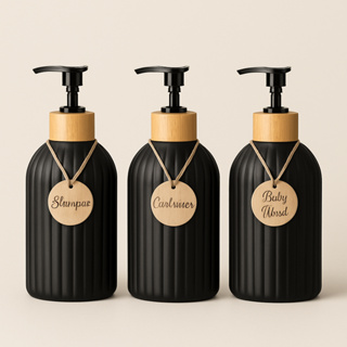 Frasco Shampoo Condicionador Sabonete 500ML Organização Banheiro Luxo em Oferta na Shopee