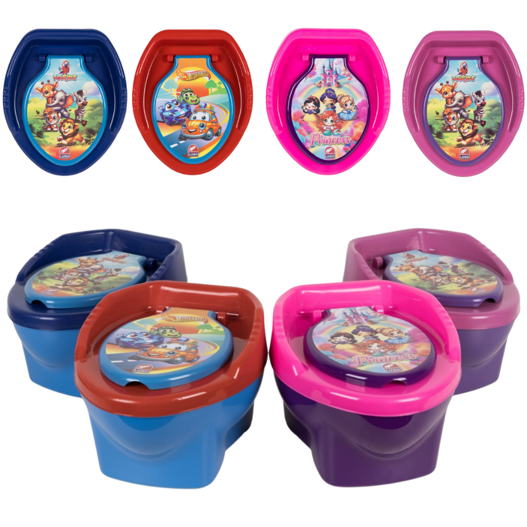 Troninho Infantil 3 em 1 Lugo Pinico Privadinha Desfralde Assento Removível + Banquinho Apoio em Oferta na Shopee