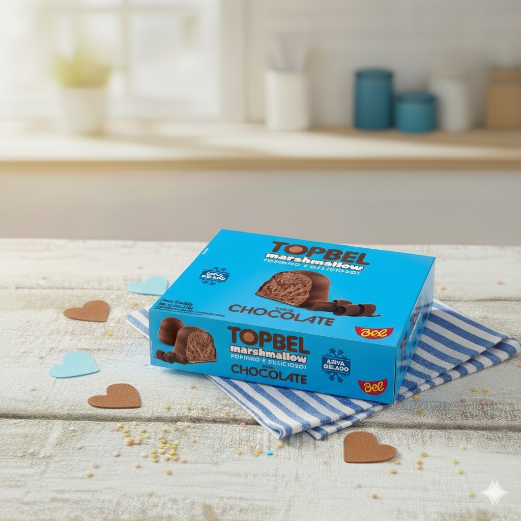 TopBel Ao Leite Recheio Sabor Chocolate 12 un. em Oferta na Shopee