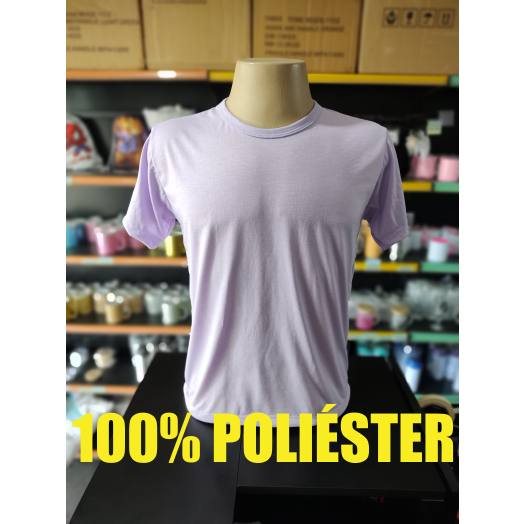 Camisa Lilás Malha 100% Poliéster Sublimação Adulto e Infantil LISA SEM ESTAMPA