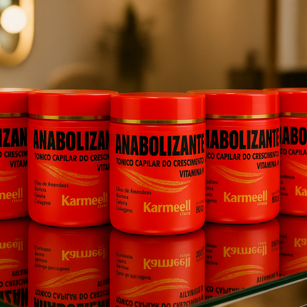 Kit 5 Anabolizante Capilar Karmeell 500g – Atacado Para Revenda / Crescimento Capilar
