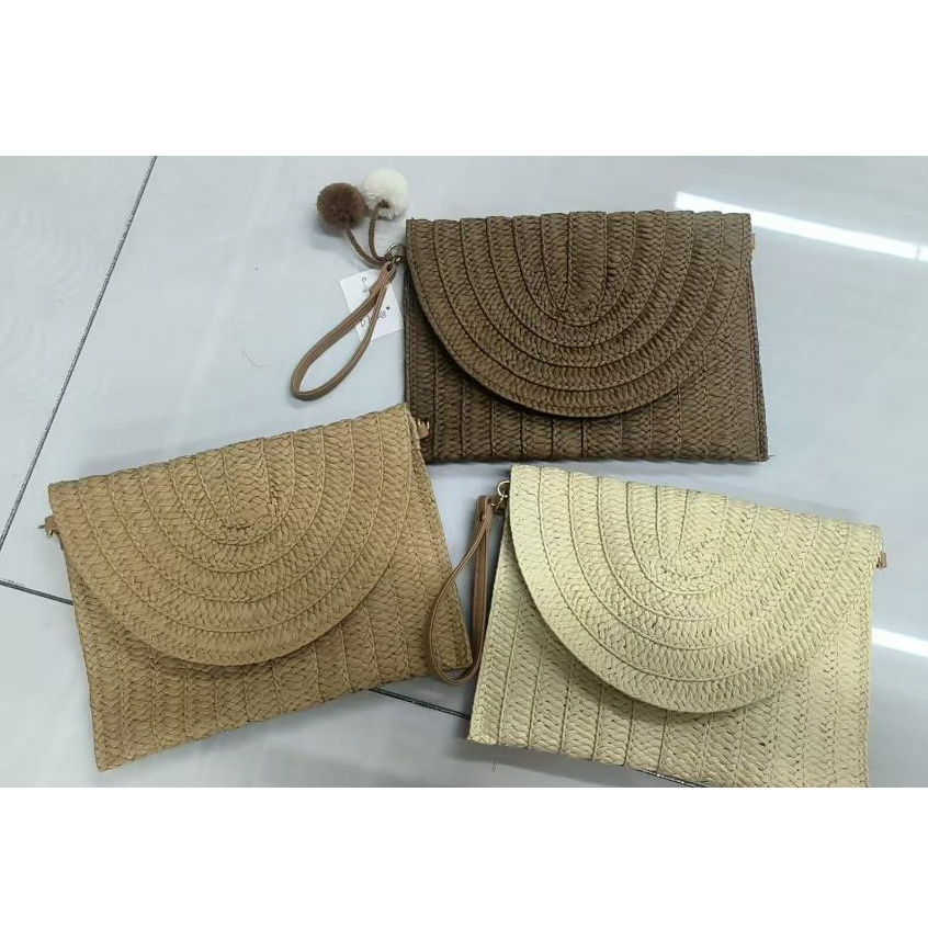 Bolsas De Praia palha De Verão, Moda Casual, bolsa carteiro com tassel boho p115