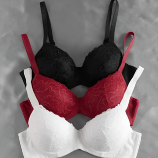 Kit C/3 Sutiã Básico Rendado Reforçado Com Bojo Do P Ao Gg Direto da Fábrica soutien sutian sutia em Oferta na Shopee
