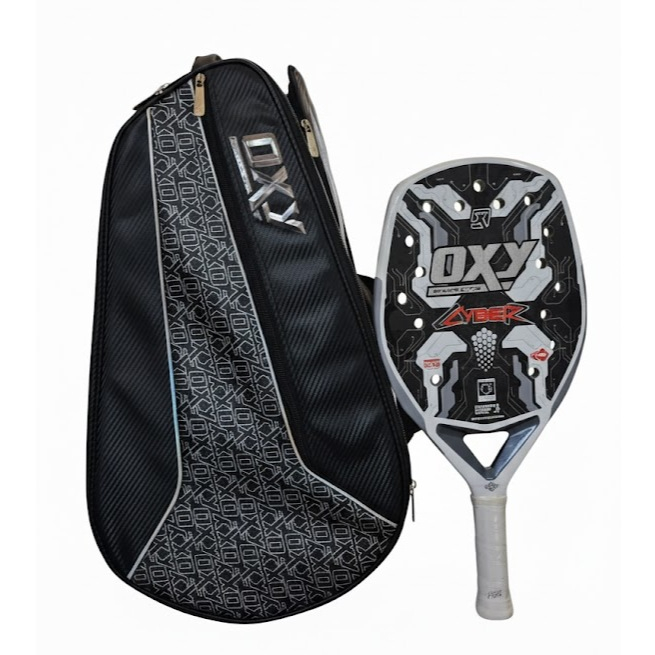 RAQUETE OXY CYBER 2025 + RAQUETEIRA OXY BLACK CARBON