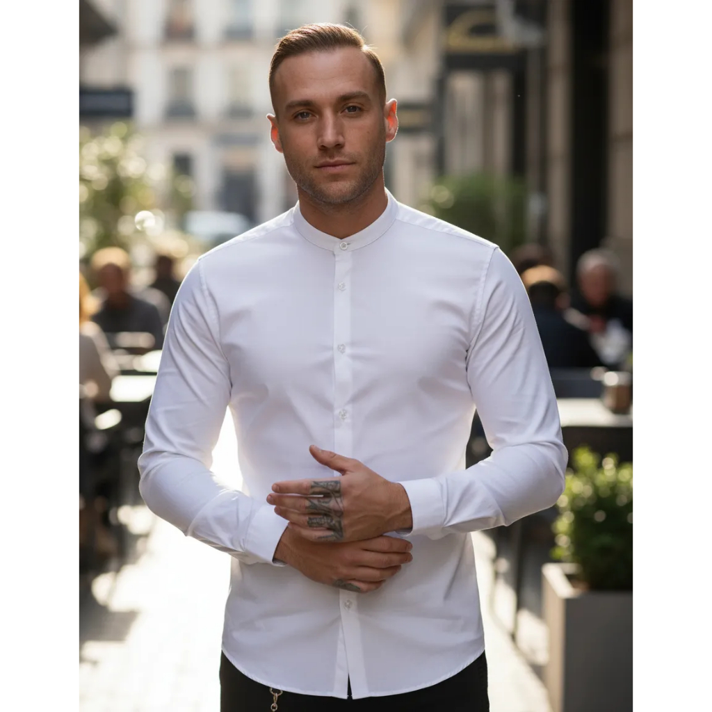 Camisa Gola Padre Slim Fit Longa ( Ultra Elastic ) em Oferta na Shopee