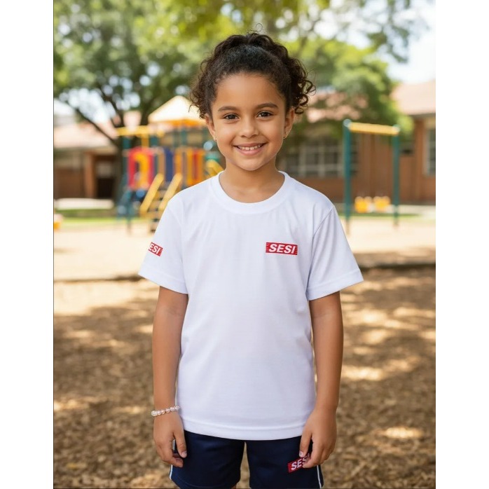 Kit Uniforme Sesi Camisetas 2026 Infantil E adulto 2 Peças