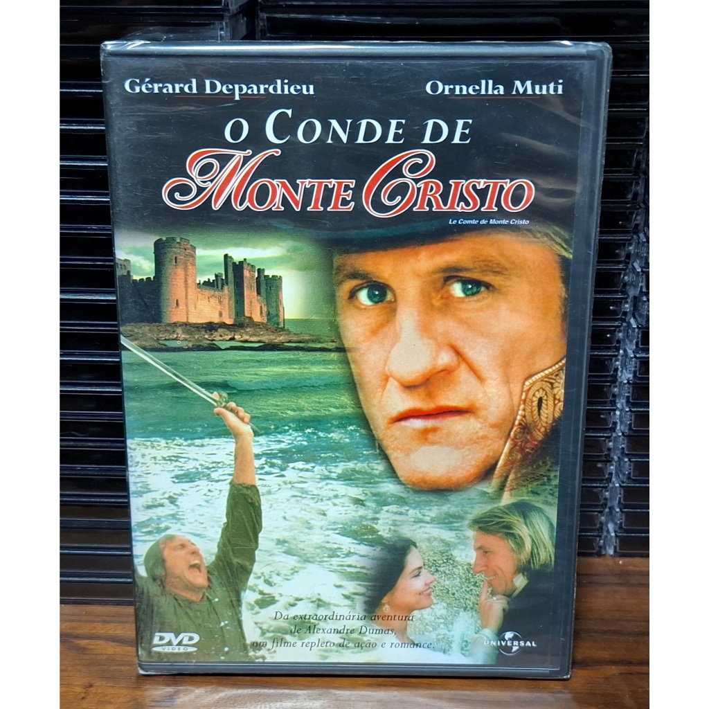 O Conde de Monte Cristo DVD Gerard Depardieu Ornella Muti França 1998 novo lacrado item de colecionador