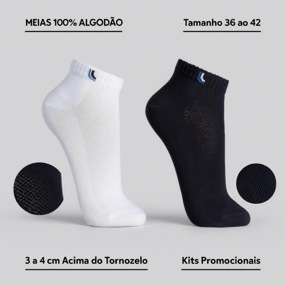 Meia 100 Algodão Branca: Onde Comprar | BuscaProdutos