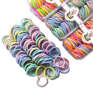 Kit  Elásticos De Cabelo Colorido Moda Infantil caixa ENVIO IMEDIATO em Oferta na Shopee