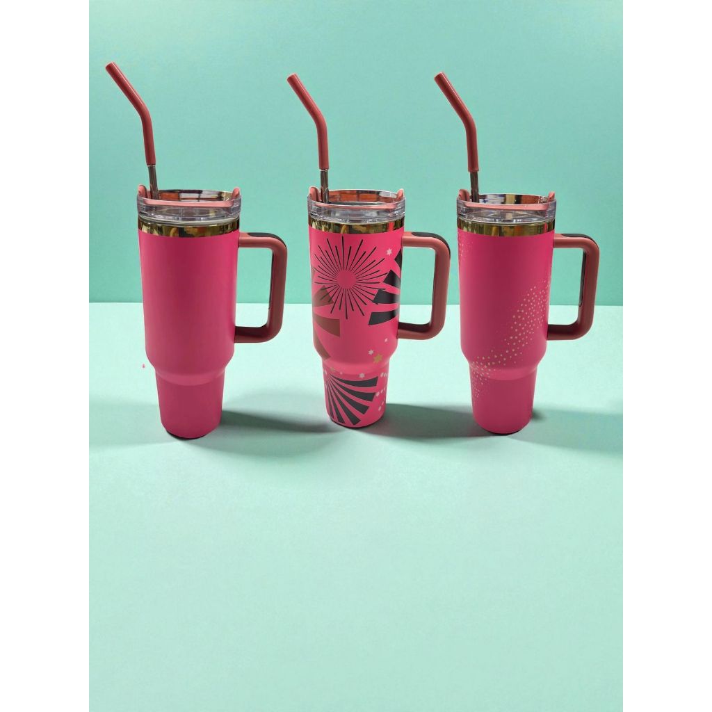 Térmica Garrafa  Copo Boneca Rosa 1200ml Inox Com Tampa e Canudo de Aço em Oferta na Shopee