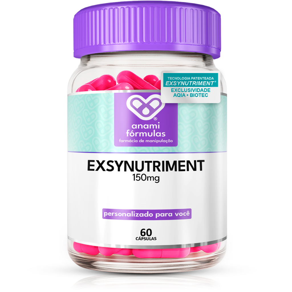 Exsynutriment® 150mg 60 Cáps Original | Pele Firme, Cabelos e Unhas Fortes c/ Selo de autenticidade