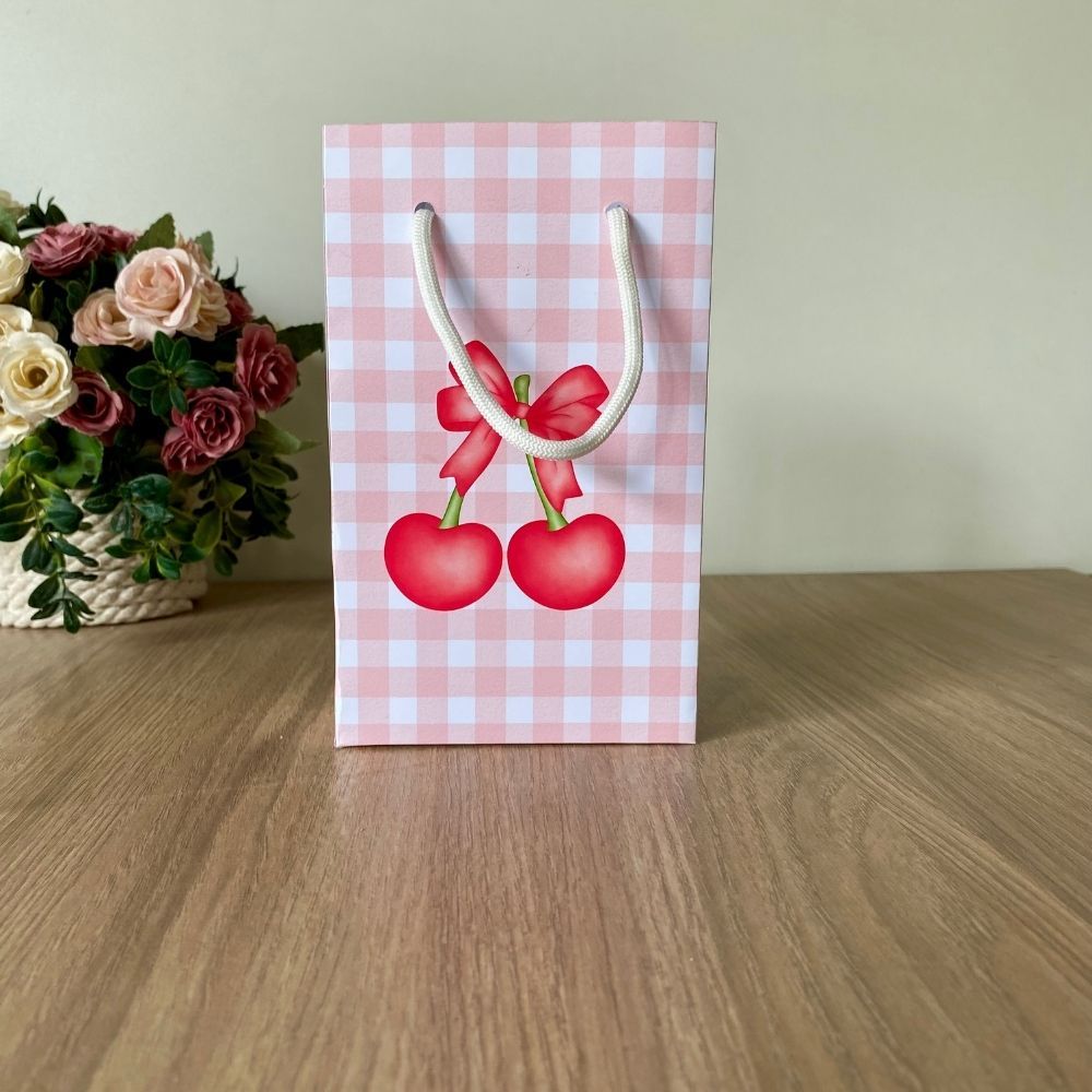 Sacolinha Surpresa Cerejinha   - Personalizados - Lembrancinha - Festa Infantil - Aniversário / PEGUE E MONTE