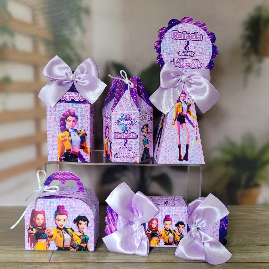 Kit Festa Personalizado Guerreiras do K-pop Kpop - DESMONTADO - Lembrancinhas de Aniversário