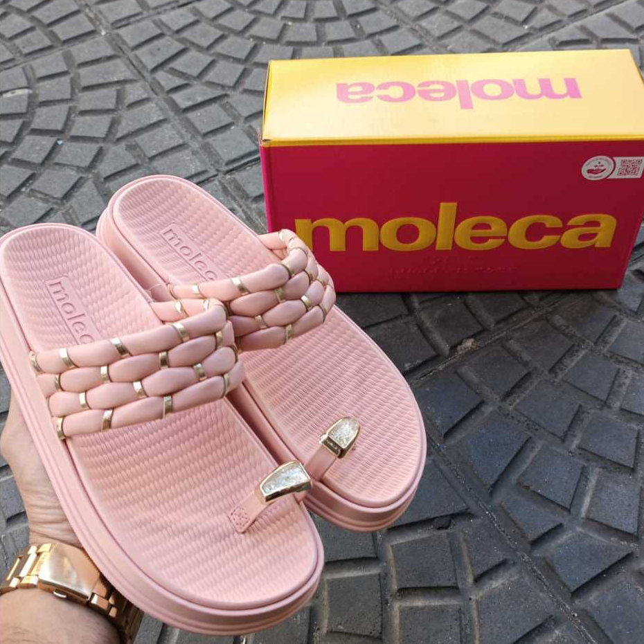 Papete Feminina Confortável Moleca - NOVA QUERIDINHA DA MOLECA - Rosa Dourado
