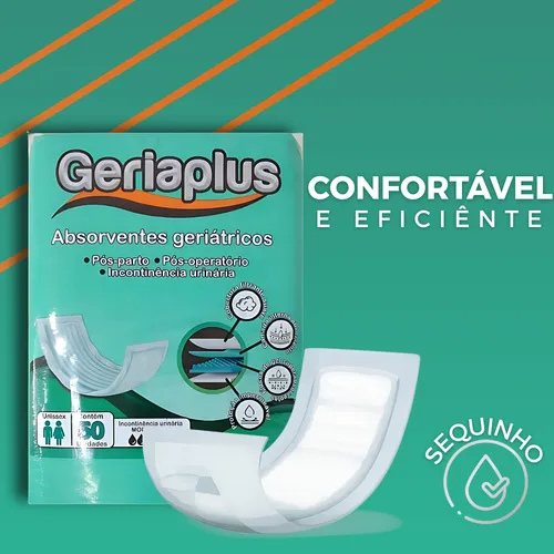 Kit Com 3 Absorvente Geriátrico/Unissex/Incontinência/Geriaplus - Total de 150 Unidades — imagem 2 de 2