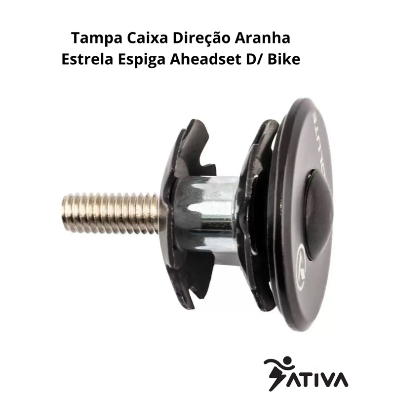 Tampa Caixa Direção Aranha Estrela Espiga Aheadset D/ Bike