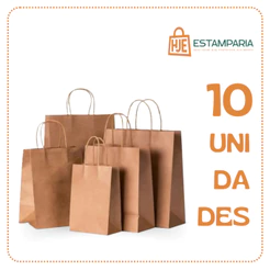 Sacolas Kraft (PARDA) - 10 Unidades - PP P M G GG