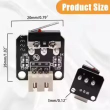 Sensor de Fim de Curso Endstop para Impressora 3D Creality Ender 3/Ender 3 Pro/Ender 5 –Sem o Cabo