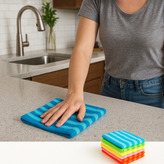 Kit 10 Panos De Limpeza Flanela Microfibra Alta Absorção Multiuso 30x30cm Modelo Grande em Oferta na Shopee