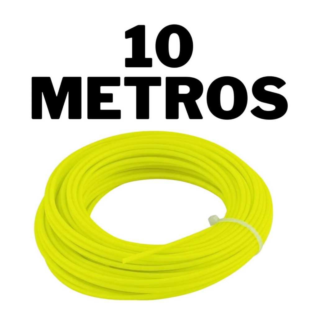 Fio de Naylon 2mm Amarelo neon para Roçadeira . Com 5M, 10M, 15M, 20M e 30M. (metros). em Oferta na Shopee