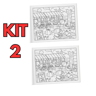 Kit 2 Livros de Colorir – Do Dia Para a Noite , Ótimo para crianças e adultos , Paginas Variadas , blackfriday*