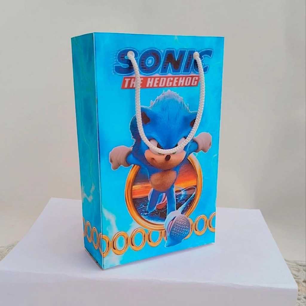 Kit Sacolinha Surpresa Festa Infantil Personalizado SONIC | Lembrancinhas | Aniversário | PEGUE E MONTE