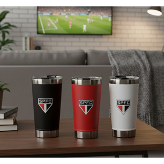 Copo Térmico São Paulo 473ml – Personalizado com Escudo do Time em Oferta na Shopee