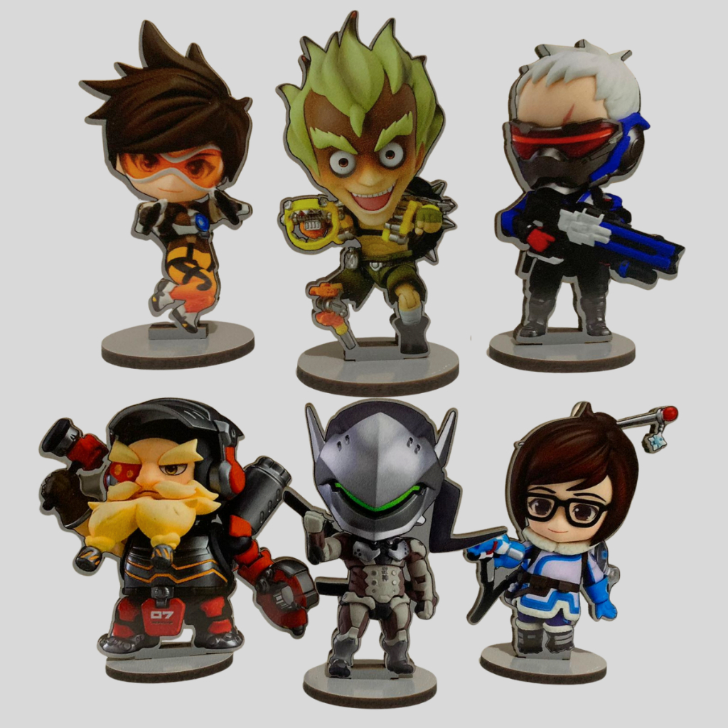 Totem Overwatch Junkrat Tracer Genji Mei Soldier Torbjorn Hanzo game decoração jogo setup presente