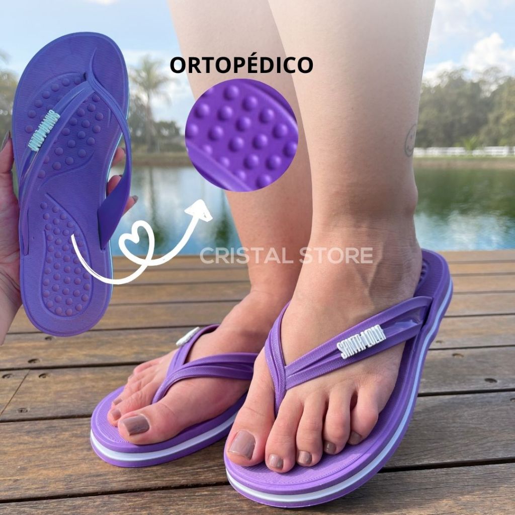 Chinelo Sandália Ortopédica Feminino Antiaderente Macia Confortável Envio Imediato