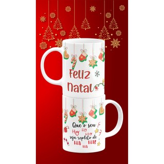 Caneca de porcelana personalizada Natal