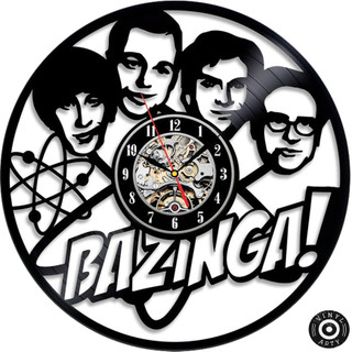 Relógio de Parede Bazinga Vinil Personalizado Presente Criativo Decoração Temático Big Bang A Teoria