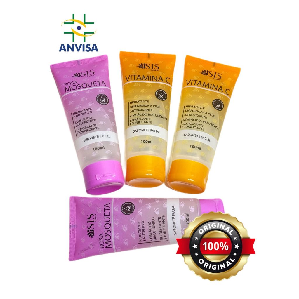 Isis Makeup kit Sabonetes faciais com vitamina c + rosa mosqueta em Oferta na Shopee