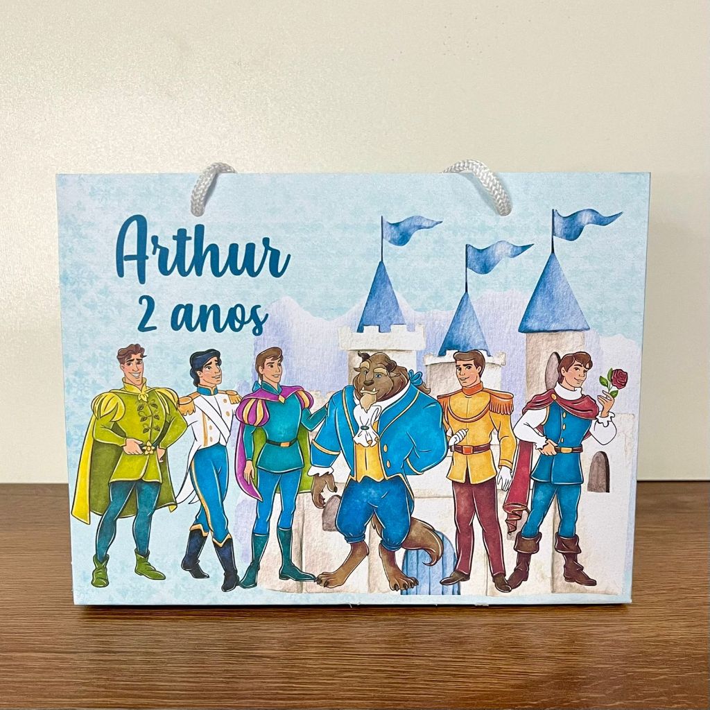 Sacolinha Personalizada Príncipes Disney - Pegue e Monte em Oferta na Shopee