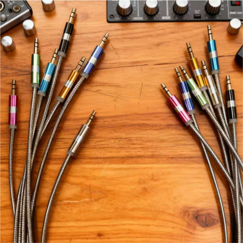 Cabo de Áudio P2 Macho x P2 Macho 3.5mm | Super Flexível, Malha de Aço,Alta Qualidade de Som Estéreo em Oferta na Shopee
