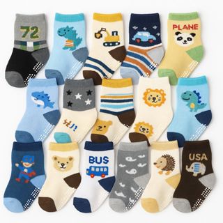 Kit 24 pares de Meia Infantil Anti Derrapante Bebê Menino em Oferta na Shopee
