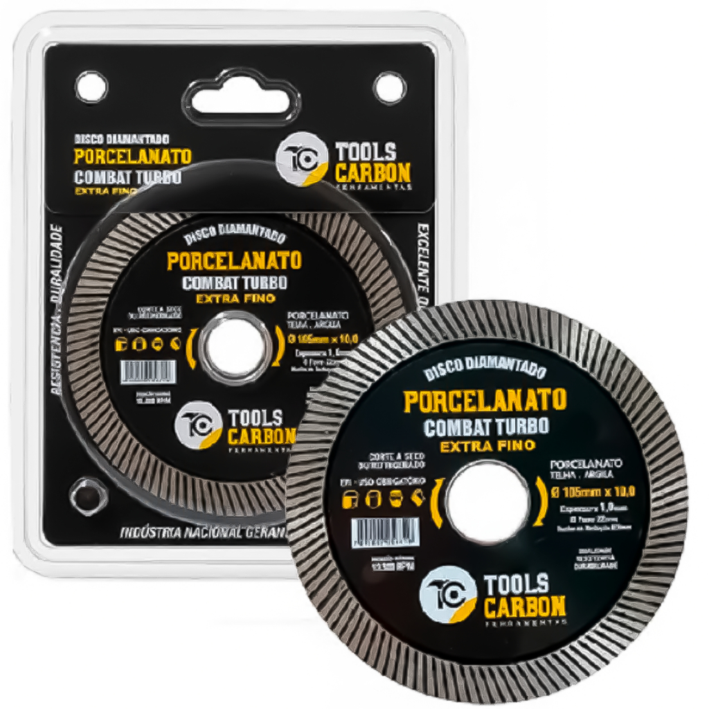 Disco Diamantado Porcelanato Combat Turbo Extra Fino Corte Seco Refrigerado Cerâmica Tijolo 115mm em Oferta na Shopee