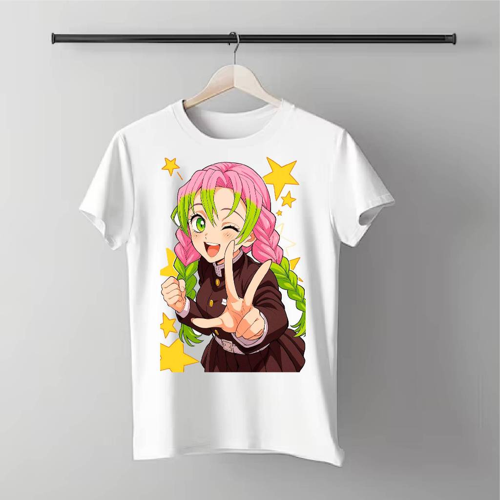Camiseta T-shirt infantil menina Demon Slayer Hashira Mitsuri Kanroji