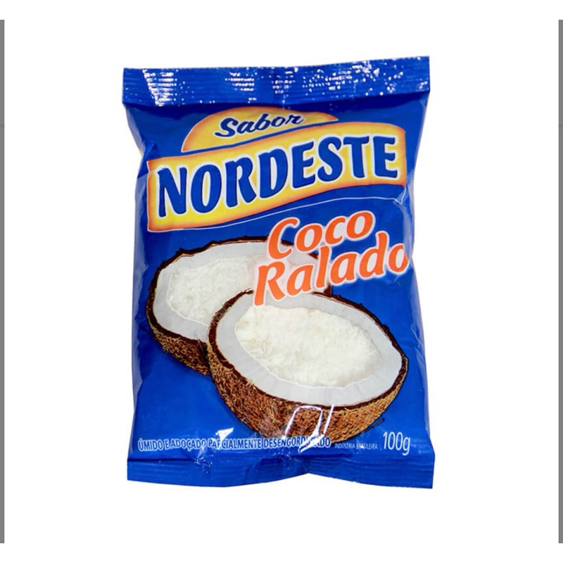 Kit 10 Coco Ralado Úmido e Adoçado Sabor Nordeste 100g