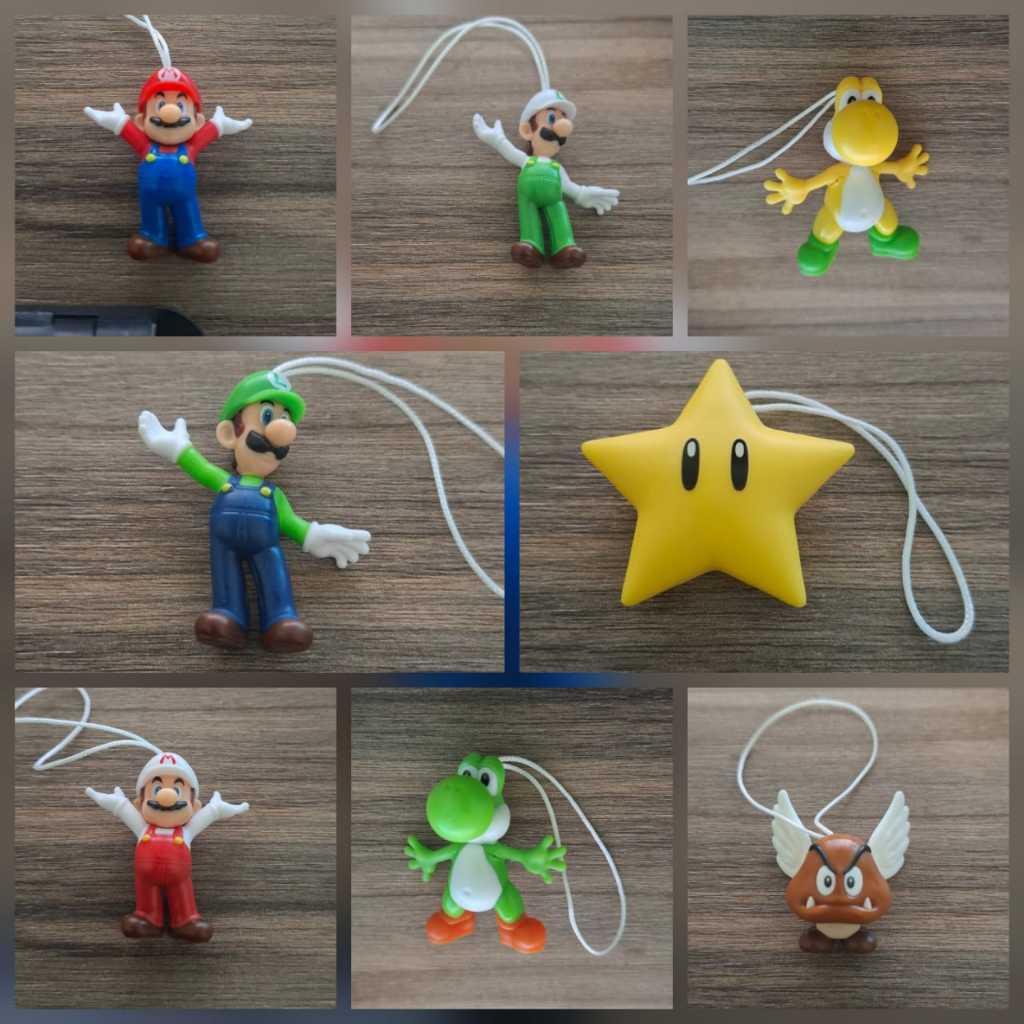 Boneco Super Mario Kinder Joy Original Importado Presente Miniatura Colecionável Brinquedo Surpresa