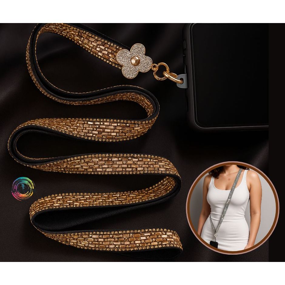 Cordão Alça Celular Pescoço Longa Transversal LUXO Cordinha Phone Universal Reforçada Moda Android Iphone Acessorios