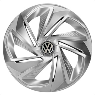 Jogo 4 Calota Vw Gol G3 G4 G5 G6 G7 Aro 14 Prata + Emblema - Prateado em Oferta na Shopee