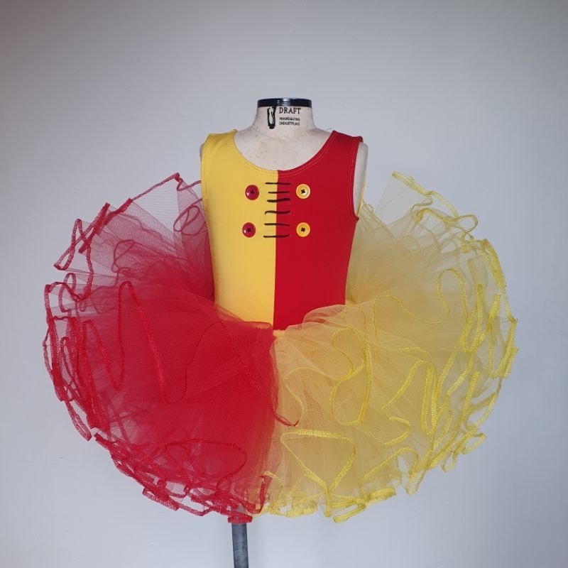 kit Fantasia infantil Emília tutu saia de tule cheia menina
