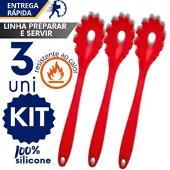 Pegador de Macarrão Espaguete Massa Silicone Prático Moderno Não Risca Panela