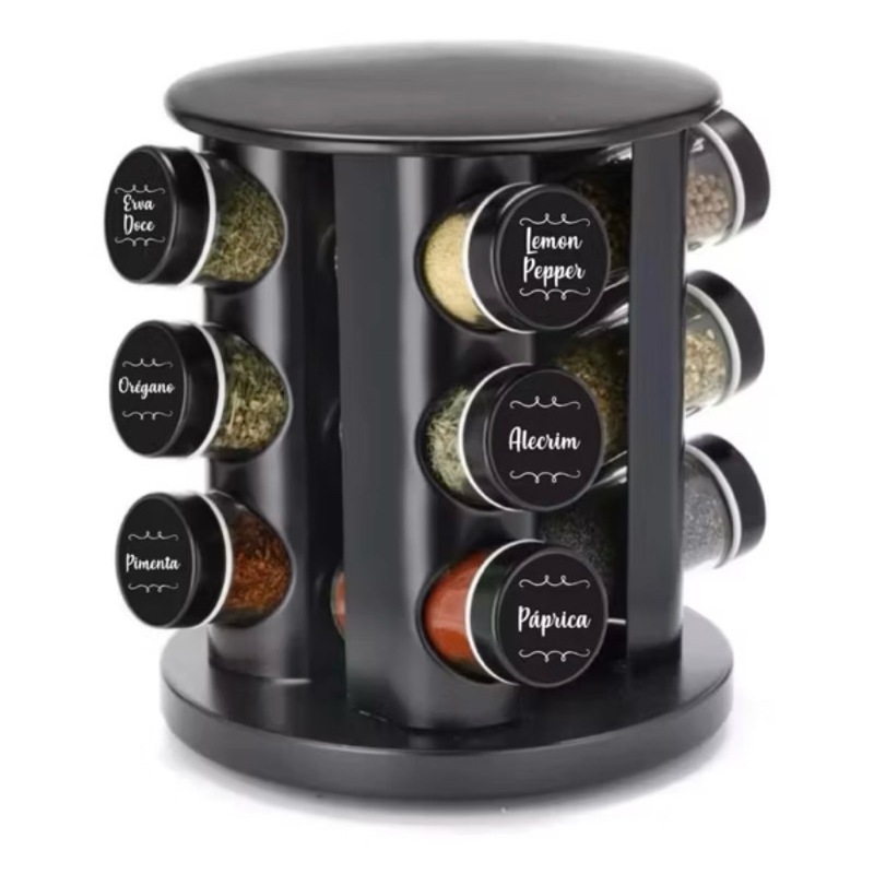 36 Etiquetas para Potes de Condimentos Temperos Mantimentos 3,8x3,8cm