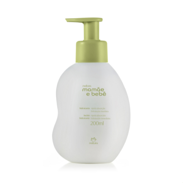 Hidratante Mamãe e Bebê Natura 200ml | Loção Suave Vegana p/ Pele Delicada do Bebê Original Natura