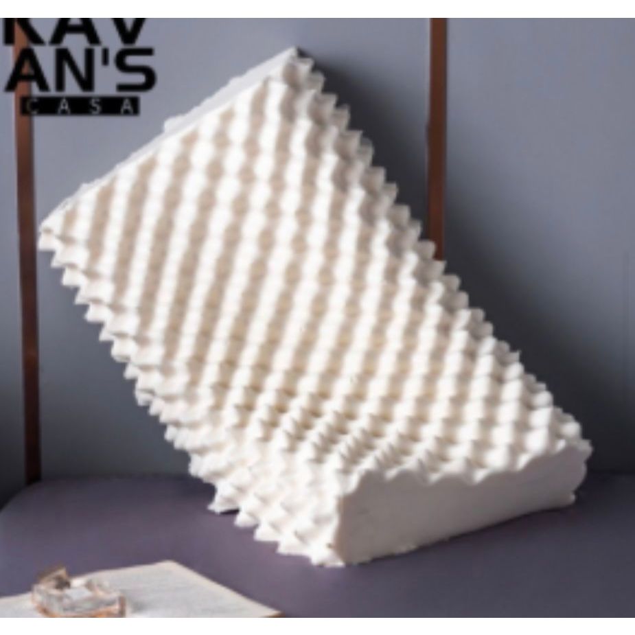 Travesseiro Latex Natural  Antialérgico 58x38x13x11 Médio Bolinha em Oferta na Shopee