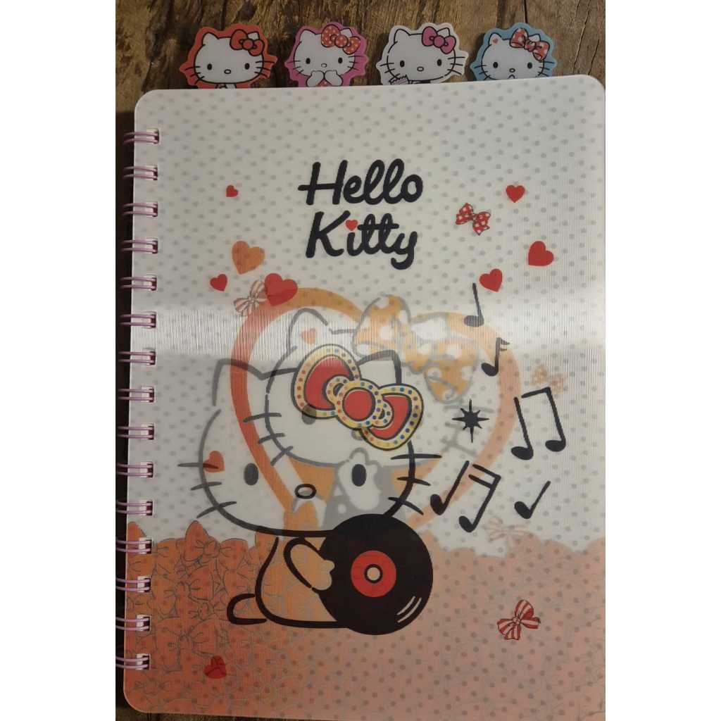 🌟 Caderno da Hello Kitty! Capa holografica 3D e folhas decoradas🌟 em Oferta na Shopee